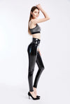 Legging Gainant Simili Cuir